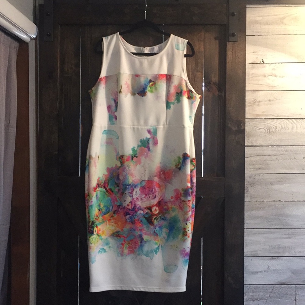 Scuba water color dress
